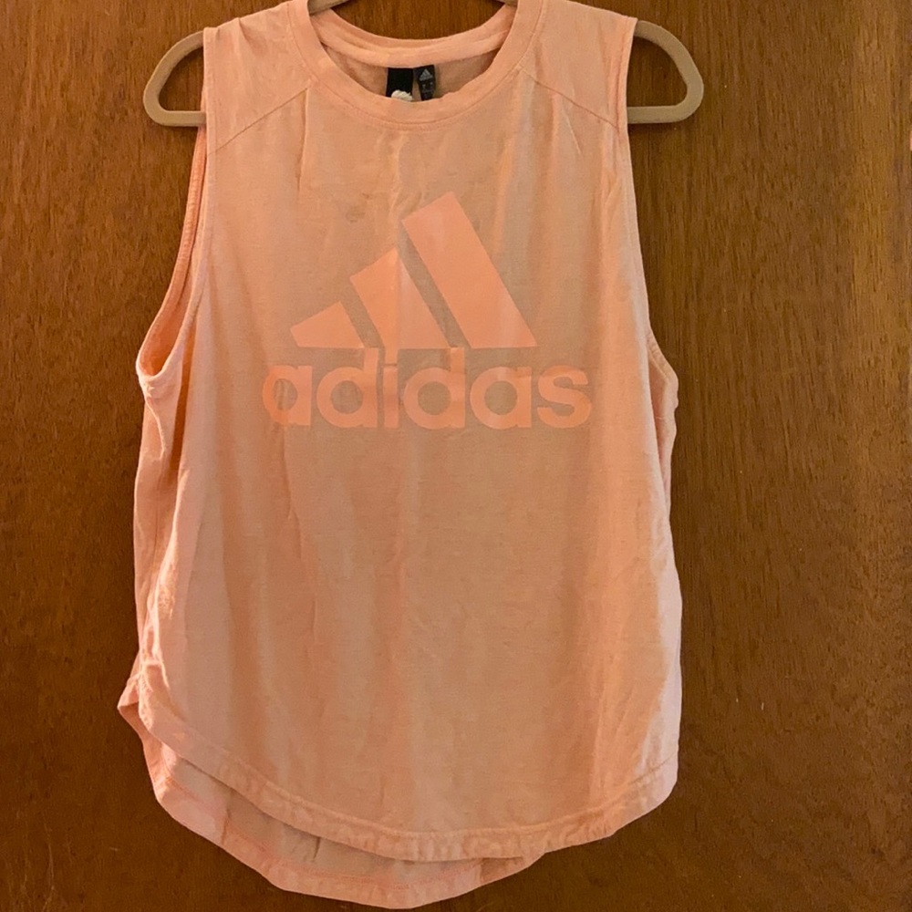 Adidas light pink sleeveless tank size medium